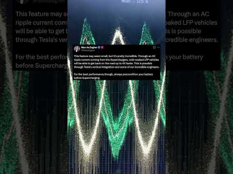 Supercharger Ripple Current Pre-Heats Batteries! ⚡️🔋 #tesla #supercharger #nowyouknow