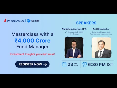 Masterclass with a ₹4,000 Crore Fund Manager – Investment Insights You Can&#039;t Miss! SBNRI Webinar