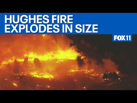 LIVE: Hughes Fire forces evacuations in Castaic