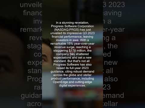 Progress Software s Game Changing Q Revenue Surge Unveiled Watch #short #shorts