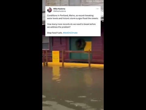 Historic Flood Hits Portland, Maine #ClimateCrisis