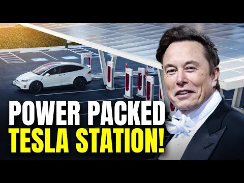 Tesla REVEALS Massive Megabattery Powered Charging Station